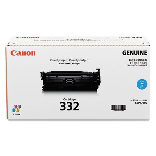 Canon 6262B012 332 OEM Toner Cartridge, 6400 pages, Cyan