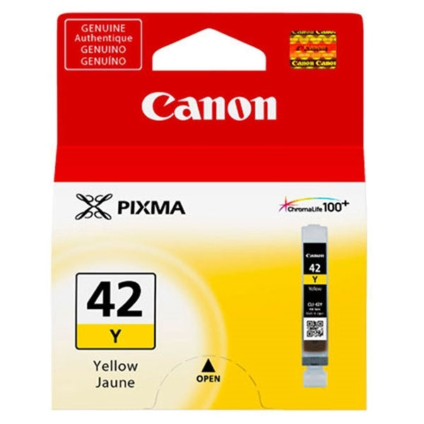 Canon 6387B002 CLI-42Y OEM Ink Cartridge, Yellow