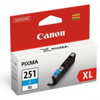 Canon 6449B001 CLI-251XL OEM HY Ink Cartridge, Cyan