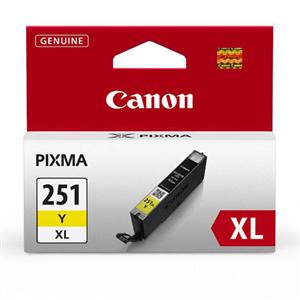 Canon 6451B001 CLI-251XL OEM HY Ink Cartridge, Yellow