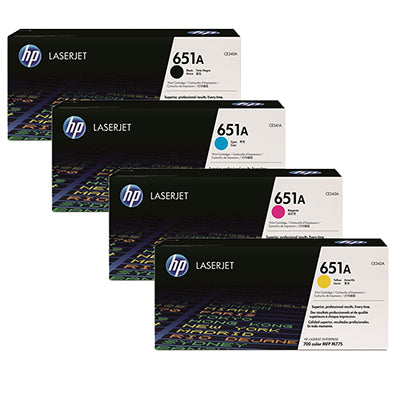 HP 651A OEM Toner Set, B/C/M/Y