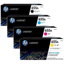HP 655A OEM Toner Set, B/C/M/Y