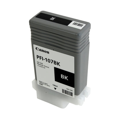 Canon 6705B001AA PFI-107BK OEM Ink Tank, 130ml pages, Black