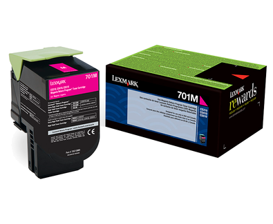 Lexmark 70C10M0 701M OEM Toner Cartridge, 1K pages, Magenta