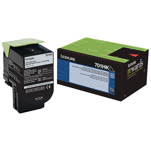 Lexmark 70C1HK0 701HK OEM HY Toner Cartridge, 4K pages, Black