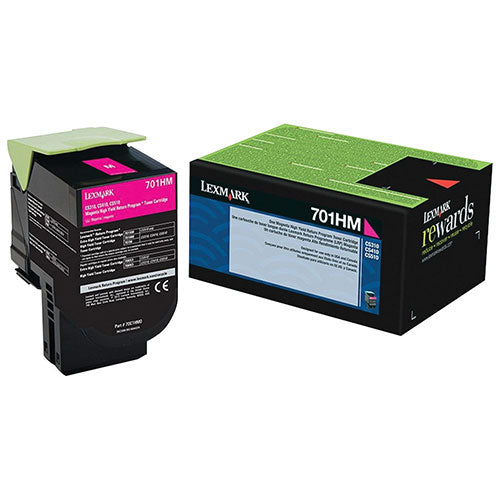 Lexmark 70C1HM0 701HM OEM HY Toner Cartridge, 3K pages, Magenta