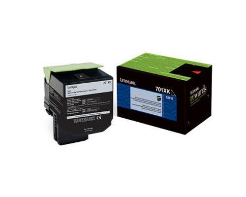 Lexmark 70C1XK0 701XK OEM Extra HY Toner Cartridge, 8K pages, Black
