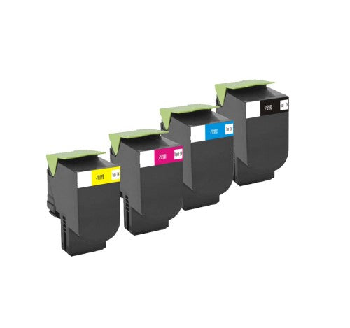 Compatible for 71B10K0 Toner Set, B/C/M/Y