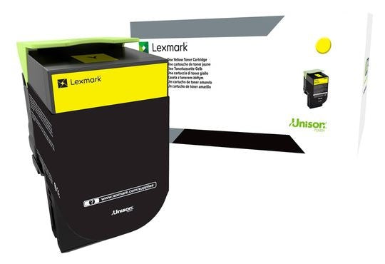 Lexmark 71B1HY0 OEM HY Return Program Toner Cartridge, 3.5 Pages, Yellow