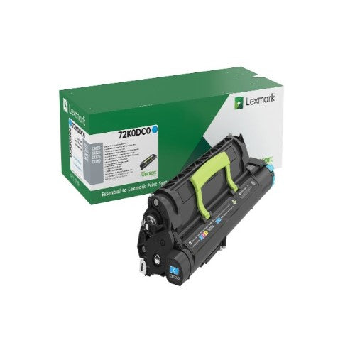 Lexmark 72K0DC0 OEM Developer Unit, 300K Pages, Cyan