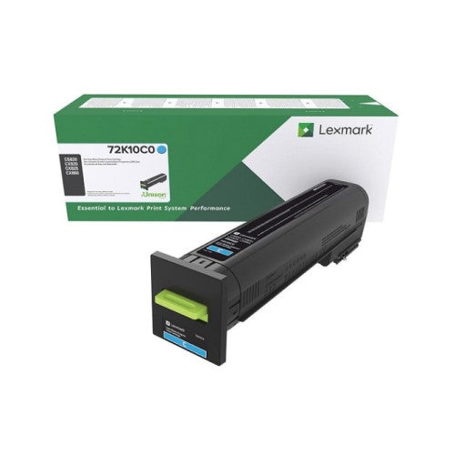 Lexmark 72K10C0 OEM Toner Cartridge, 8K Pages, Cyan