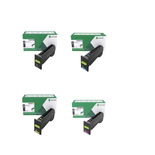 Lexmark 72K10K0 OEM Toner Set, B/C/M/Y