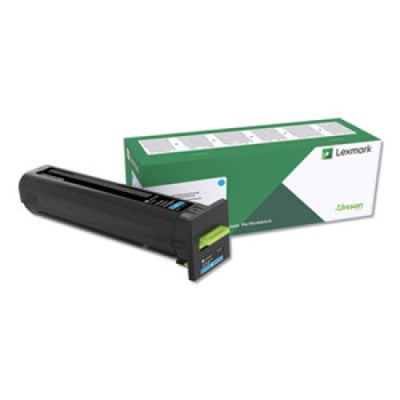 Lexmark 72K1XC0 OEM Extra HY Toner Cartridge, 22K Pages, Cyan