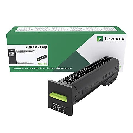 Lexmark 72K1XK0 OEM Extra HY Toner Cartridge, 33K Pages, Black