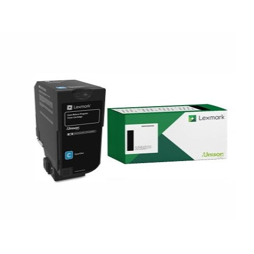 Lexmark 74C1HC0 HY OEM Toner Cartridge, 12K Pages, Cyan