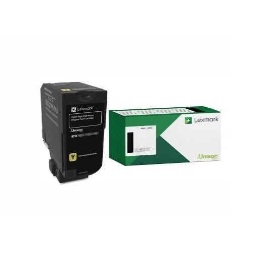 Lexmark 74C1HY0 HY OEM Toner Cartridge, 12K Pages, Yellow