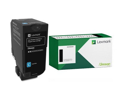 Lexmark 74C1SC0 OEM Return Program Toner Cartridge, 7K Pages, Cyan