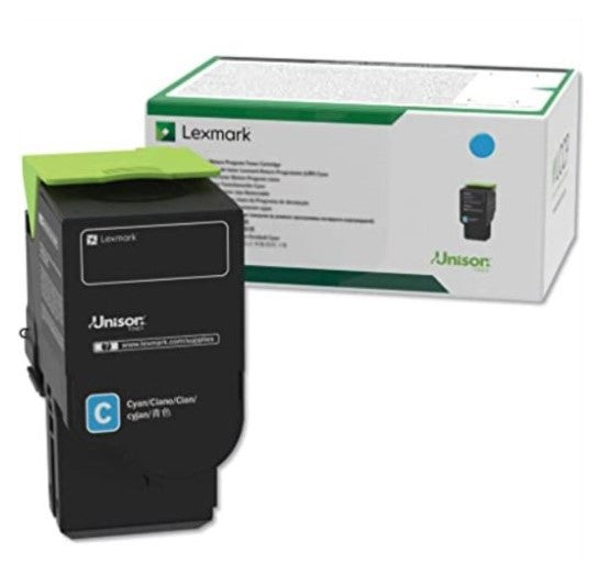 Lexmark 78C10C0 OEM Return Program Toner Cartridge, 1.4k pages, Cyan