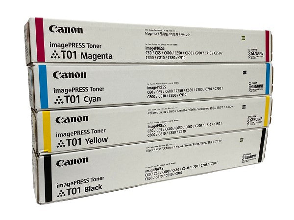 Canon 8066B001AA T01 OEM Toner Set, B/C/M/Y