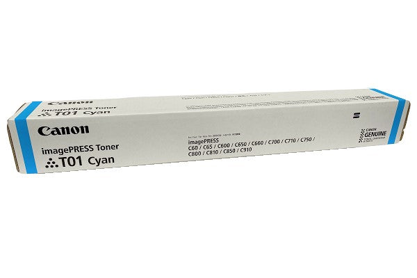 Canon 8067B001AA T01 OEM Toner Cartridge, 38.5K Pages, Cyan