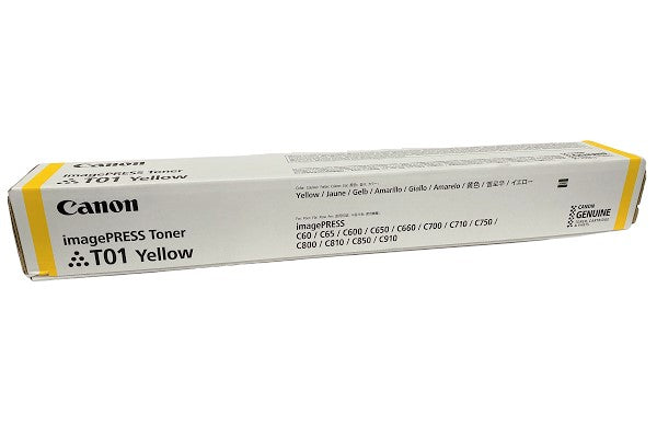 Canon 8069B001AA T01 OEM Toner Cartridge, 38.5K Pages, Yellow