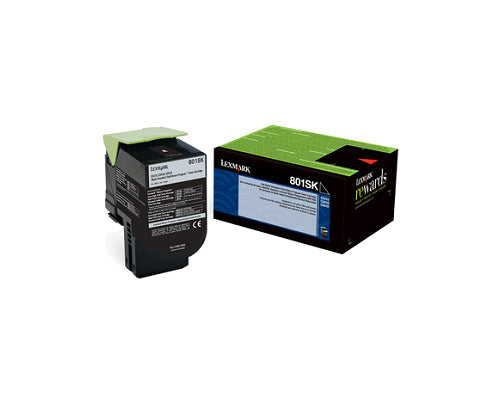 Lexmark 80C1SK0 801SK OEM Toner Cartridge, 2500 pages, Black