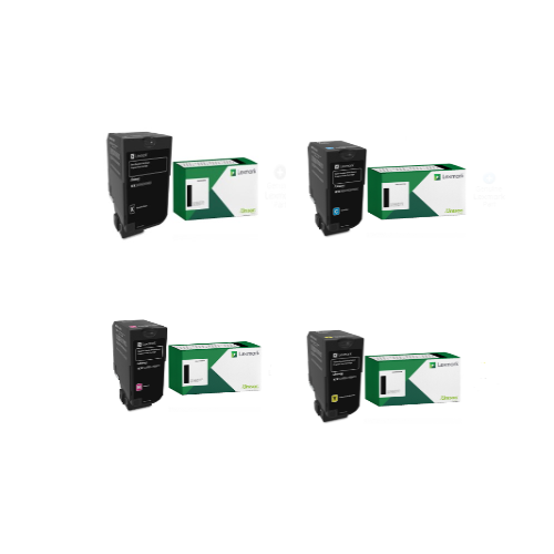 Lexmark 81C0X10 OEM Extra HY Toner Set, B/C/M/Y
