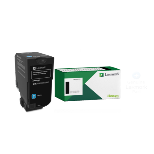 Lexmark 81C0X20 OEM Extra HY Toner Cartridge, 16.2K Pages, Cyan