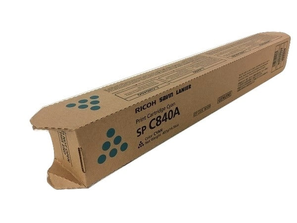 Ricoh 821258 SPC840A OEM Toner Cartridge, 34K pages, Cyan