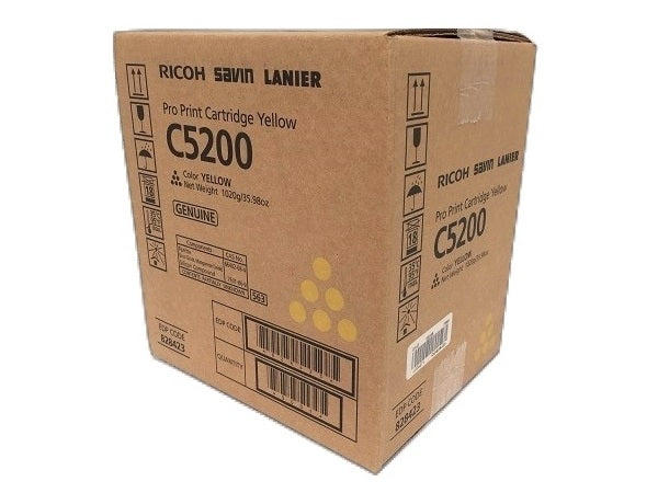 Ricoh 828423 OEM Toner Cartridge, 24K Pages, Yellow