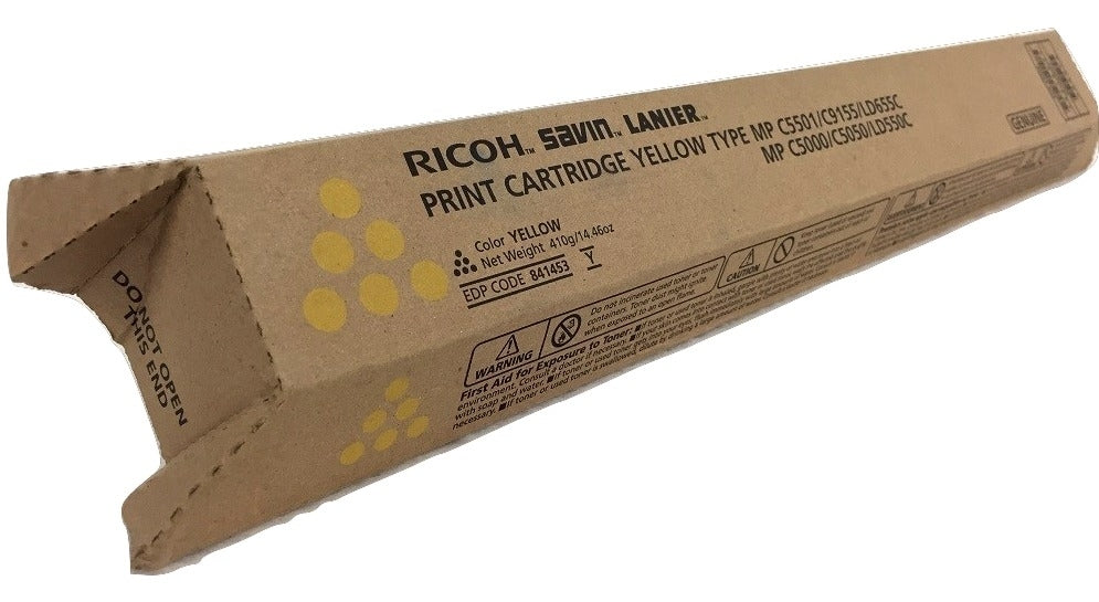 Ricoh 841285 ( 841453 ) OEM Toner Cartridge, 17K pages, Yellow