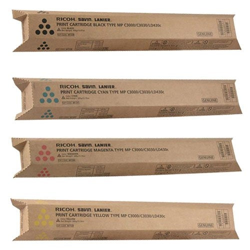 Savin Type MPC3KA OEM Toner Set, B/C/M/Y