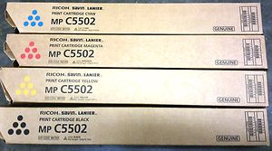Savin Type-MPC5502 OEM Toner Set, B/C/M/Y