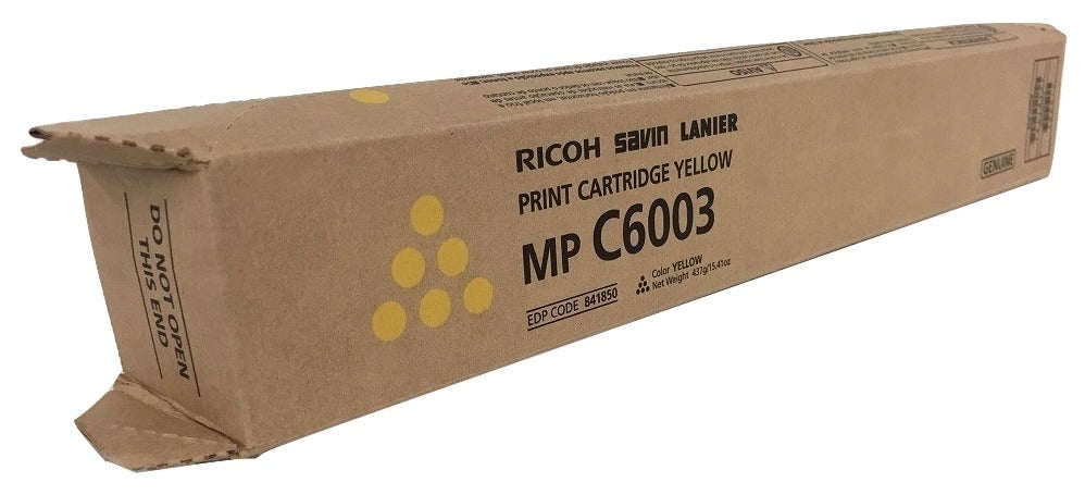 Lanier 841850 OEM Toner Cartridge, 22500 pages, Yellow
