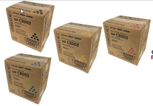 Lanier 842196 OEM Toner Set, B/C/M/Y