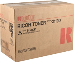 Ricoh 885208 OEM Toner Cartridge, Box of 6, Type-2110D, 66K pages, Black