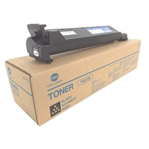 Konica Minolta TN312K 8938-701 OEM Toner Cartridge, 20K Pages, Black