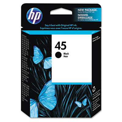 HP 51645A 45 OEM Ink Cartridge, 830 pages, Black