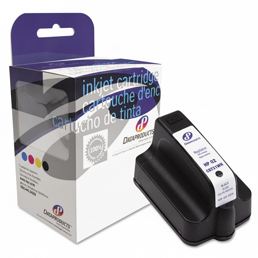 Compatible for C8721WN HP 02 Ink Cartridge, 660 pages, Black