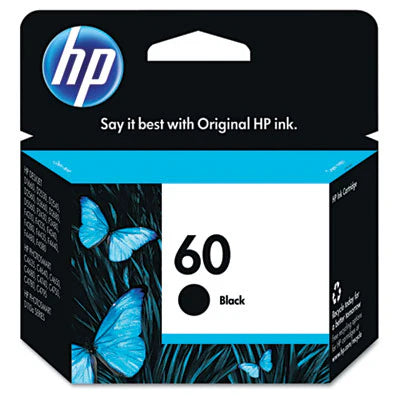 HP 60 CC640WN OEM Ink Cartridge, 200 pages, Black