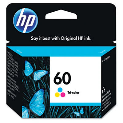 HP 60 CC643WN OEM Ink Cartridge, 165 pages, Tri-Color