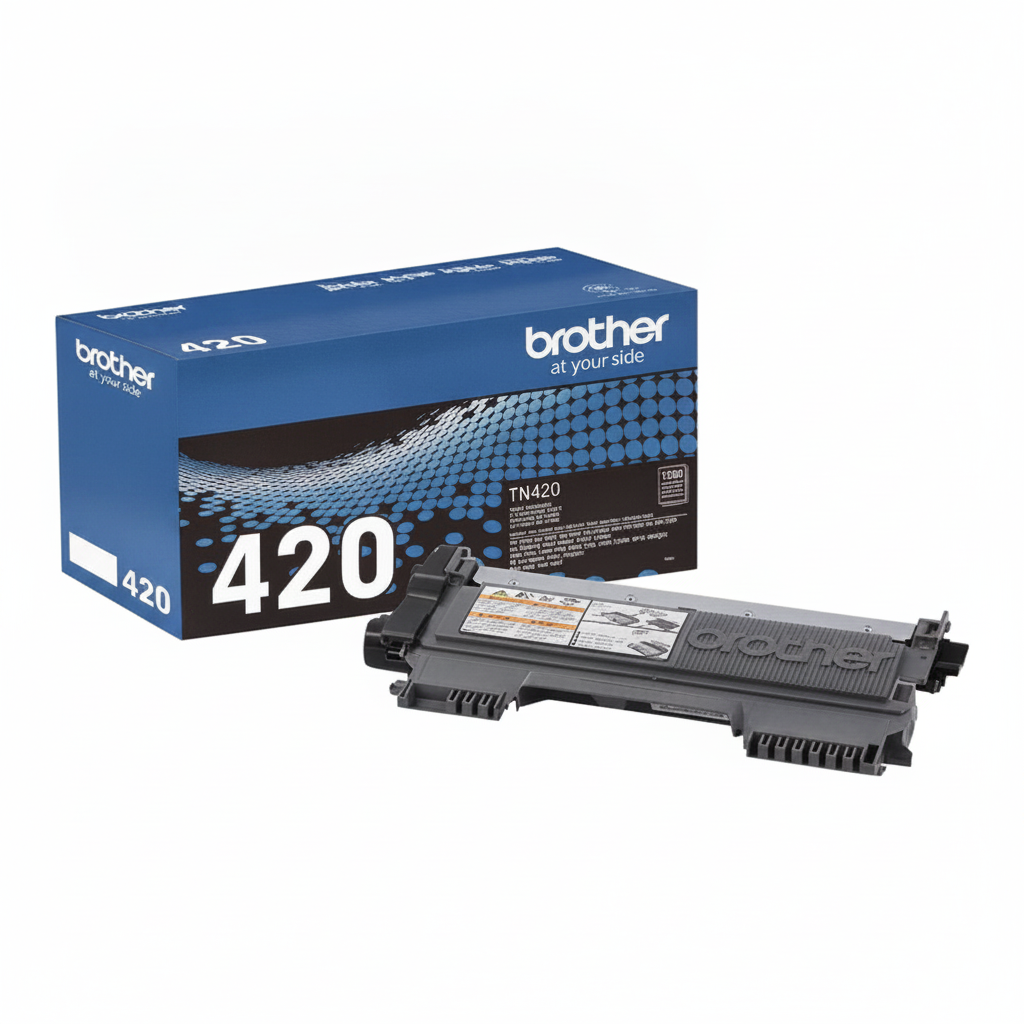 Brother TN420 OEM Toner Cartridge, 1200 pages, Black