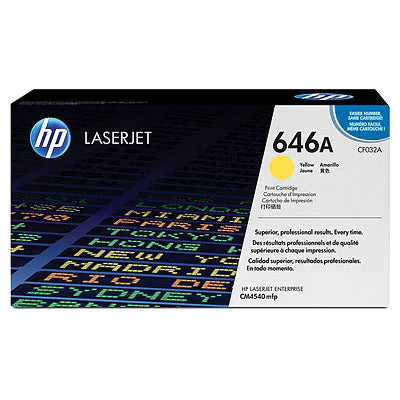 HP 646A CF032A OEM Toner Cartridge, 12500 pages, Yellow