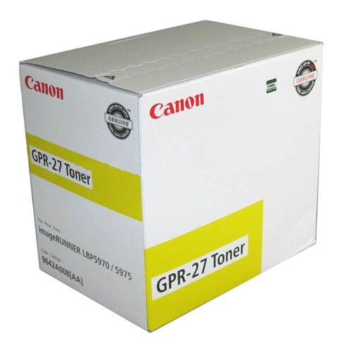Canon 9642A008AA GPR-27 OEM Toner Cartridge, Box of 2, 6K pages, Yellow
