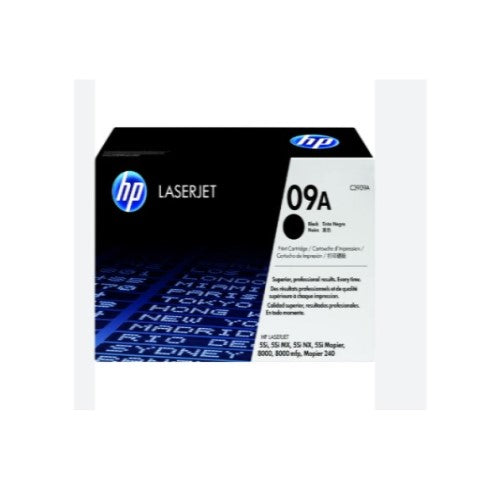 HP C3909A 09A OEM Toner Cartridge, 15K pages, Black