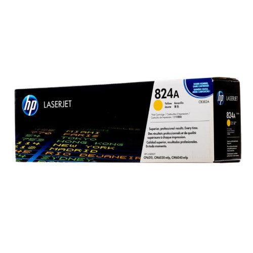HP 824A CB382A OEM Toner Cartridge, 21K pages, Yellow