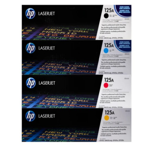 HP CB540A OEM Toner Set, B/C/M/Y