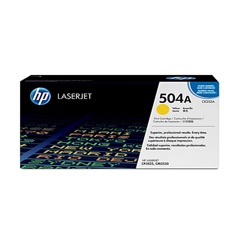 HP CE252A OEM Toner Cartridge, 7K pages, Yellow