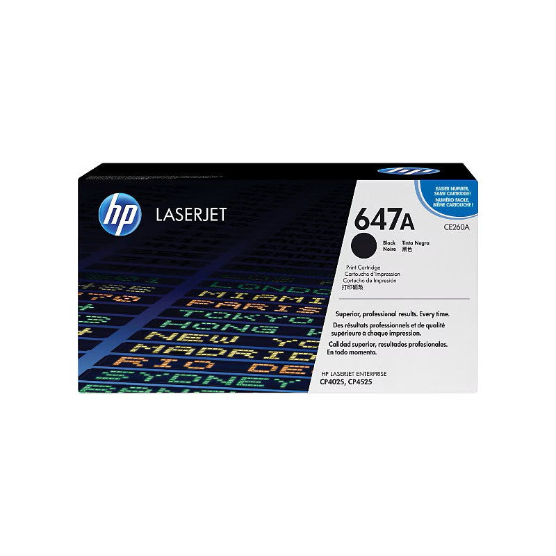 HP CE260A OEM Toner Cartridge, 8500 pages, Black
