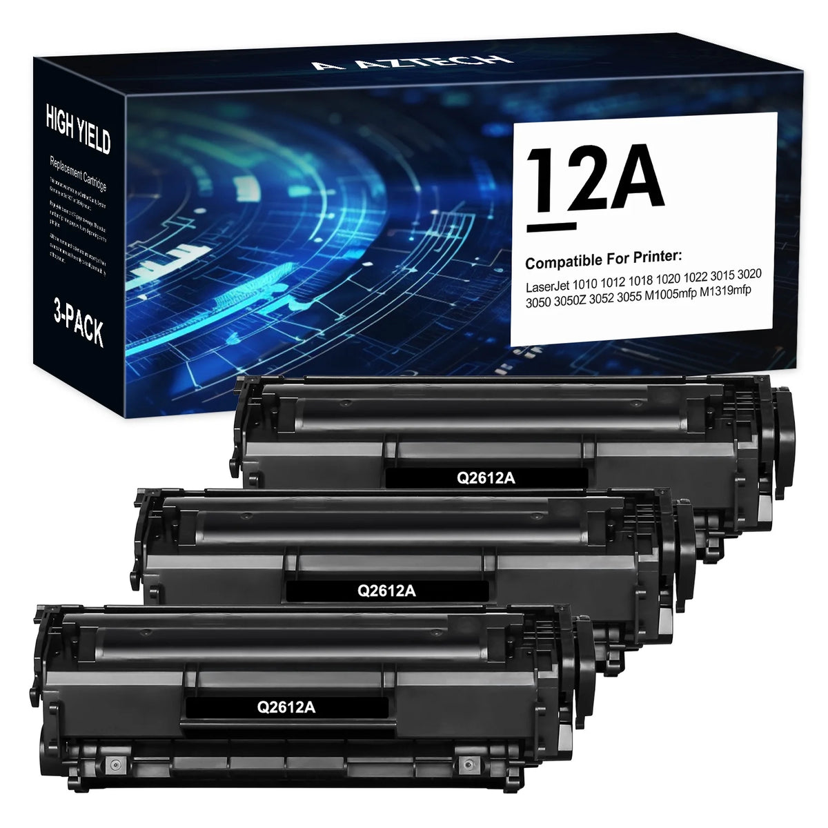 Compatible for HP 12A Q2612A MICR Toner Cartridge, 2K pages, Black